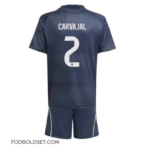Real Madrid Daniel Carvajal #2 Udebane Trøje Børn 2025-26 Kortærmet (+ Korte bukser)
